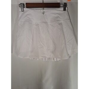 Baleaf Womens White Pleated Back Tennis Skort Athletic Golf Skirt Size S